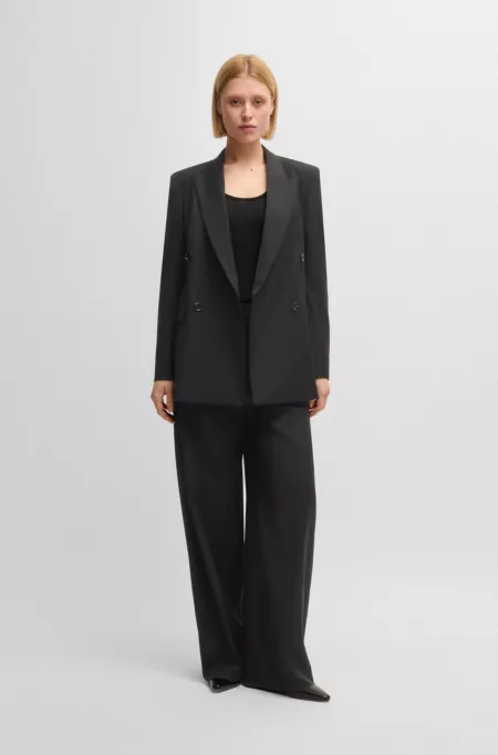 Regular-fit blazer in virgin wool