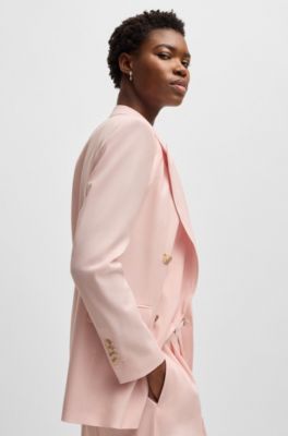 Regular-fit blazer in virgin wool, light pink