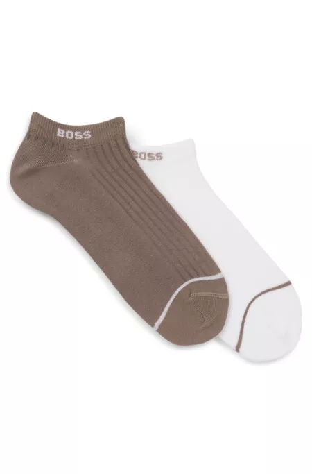 Two-pack of cotton-blend socks in an ankle length
