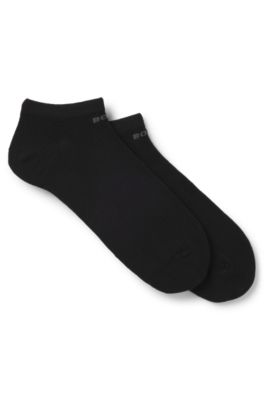 Two-pack of ankle socks in performance fabric, Black