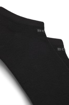 Two-pack of ankle socks in performance fabric, Black