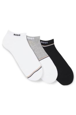 Three-pack of ankle-length socks, Patterned