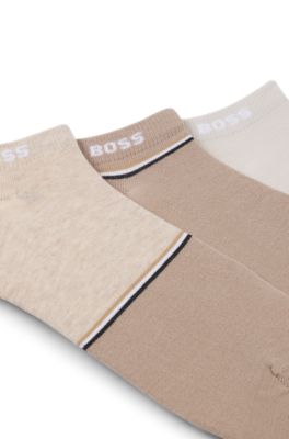 Three-pack of ankle-length socks, Patterned