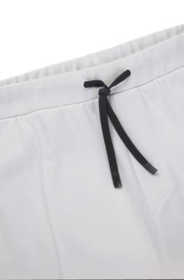 Shorts de algod&oacute;n con monograma Double B, Blanco