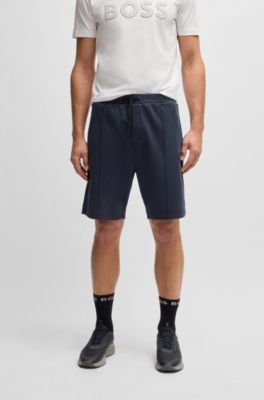 Shorts de algod&oacute;n con monograma Double B, Azul oscuro