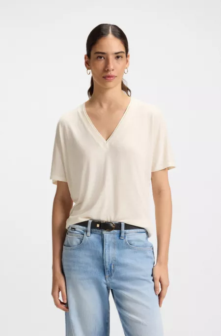 V-neck T-shirt with Double B monogram