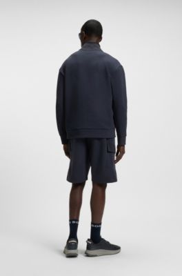 Sudadera muy el&aacute;stica con detalle de solapa antitormenta, Azul oscuro