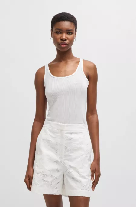 Tank top with ribbed structure