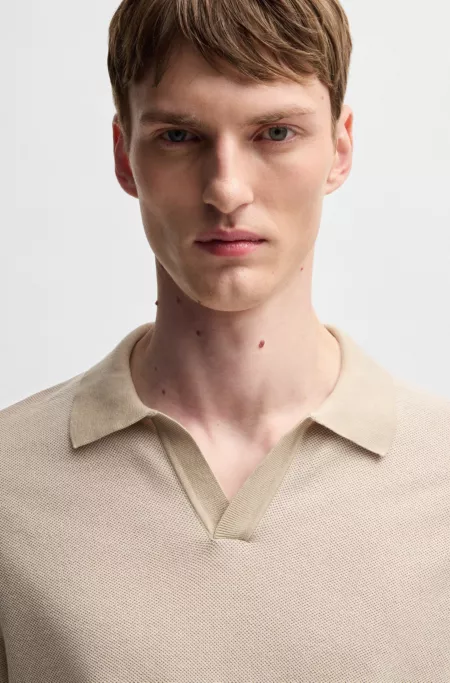 Sweater with Johnny collar