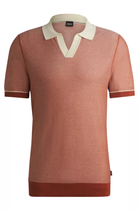 Sweater with Johnny collar