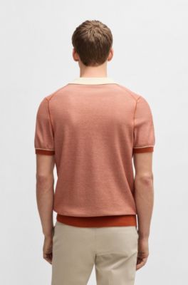 Sweater with Johnny collar, Dark Orange