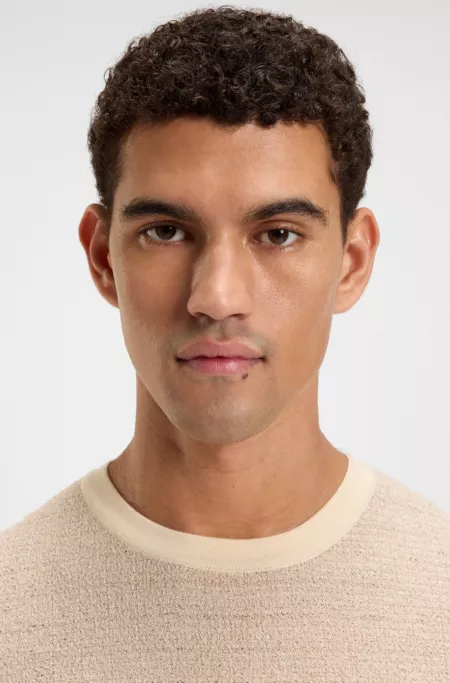 Relaxed-fit jacquard-knit T-shirt