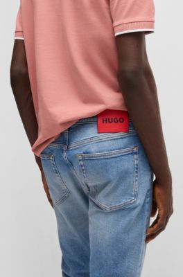 Jean Extra Slim en denim stretch bleu clair confortable, Bleu