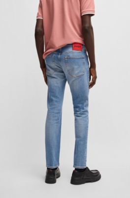Jean Extra Slim en denim stretch bleu clair confortable, Bleu