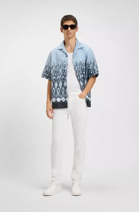 Extra-slim-fit jeans in white stretch denim