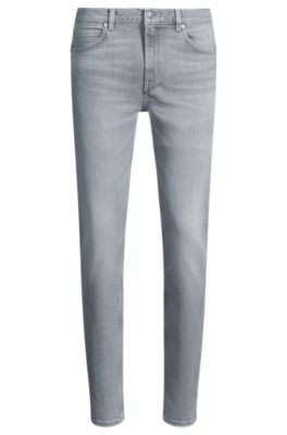Jean Extra Slim en denim stretch gris argent&eacute;, Gris