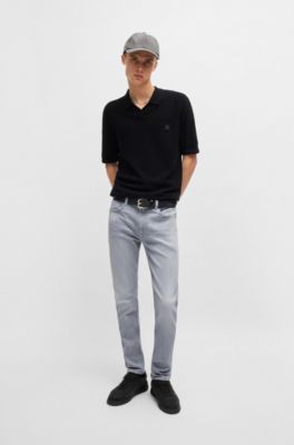 Jean Extra Slim en denim stretch gris argent&eacute;, Gris