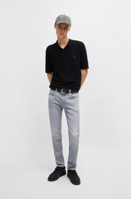 Extra-slim-fit jeans in silver-gray stretch denim