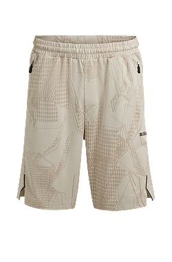 Shorts de tejido multielástico con estampado activo
