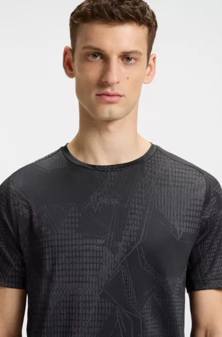 Active jacquard-pattern T-shirt with moisture management