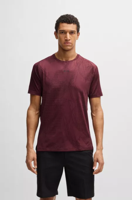 Active jacquard-pattern T-shirt with moisture management