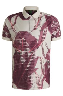 Active Paddy graphic-print polo shirt, Light Beige