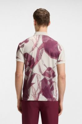 Active Paddy graphic-print polo shirt, Light Beige