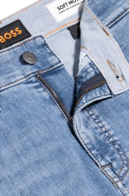 Delaware slim-fit jeans in blue soft-motion denim, Blue