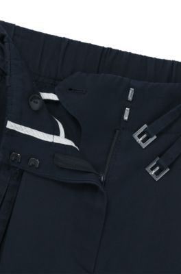 Falda pantal&oacute;n relaxed fit de pernera ancha con cintur&oacute;n, Azul oscuro