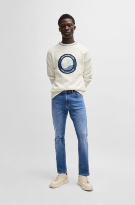 Delaware slim-fit jeans in blue soft-motion denim, Blue