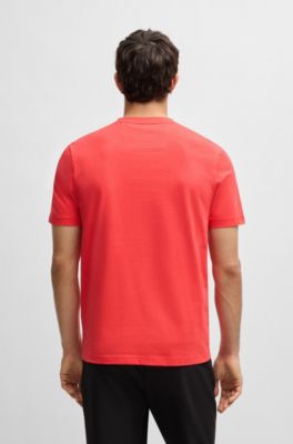 Cotton-jersey T-shirt with golf artwork and logo