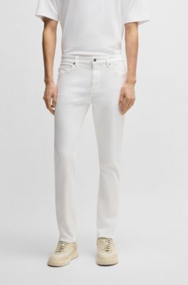 Delaware slim-fit jeans in soft-motion denim, White