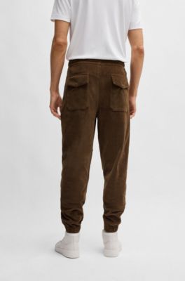 Pantalones de ch&aacute;ndal BOSS SELECTED BY BECKHAM de pana el&aacute;stica, Cal