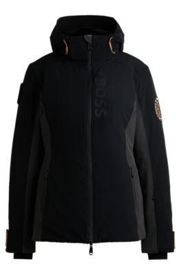 BOSS Ski water-repellent jacket with carrying straps, Black