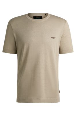 BOSS x ASTON MARTIN Tシャツ メリノウールジャージー BOSS - BOSS x ASTON MARTIN T-shirt in merino-wool jersey - Khaki