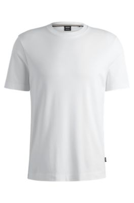 Hugo Boss Boss Tessler Slim Fit White Cotton T-shirt In White