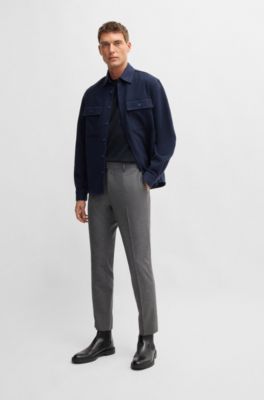 BOSS SELECTED BY BECKHAM luxury-cotton T-shirt, Dark Blue