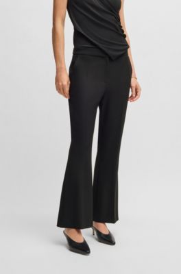 Slim-fit trousers with bootcut leg