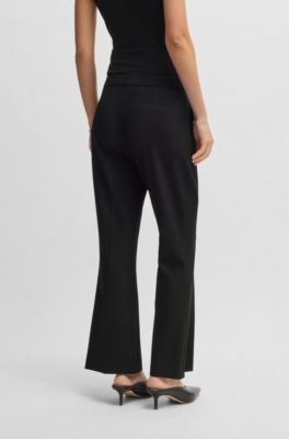 Slim-fit trousers with bootcut leg