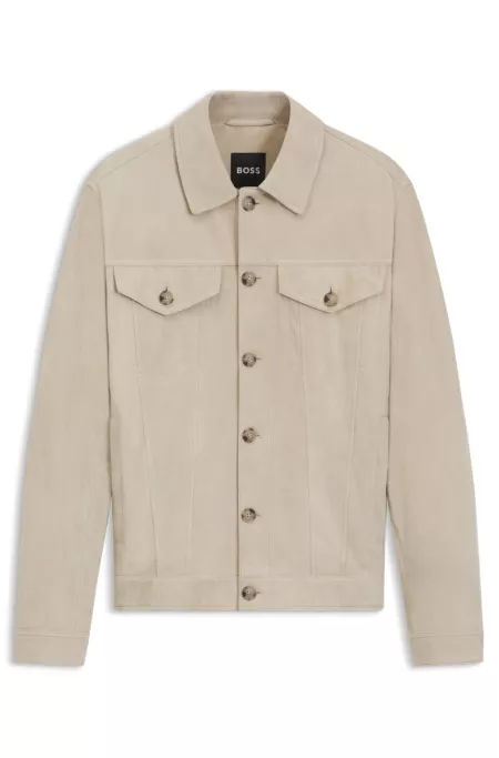 Regular-fit jacket in nappalan suede