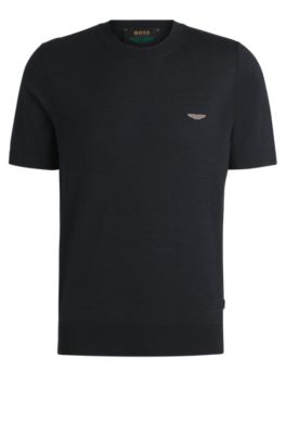 BOSS - BOSS x ASTON MARTIN knit T-shirt in silk and cotton