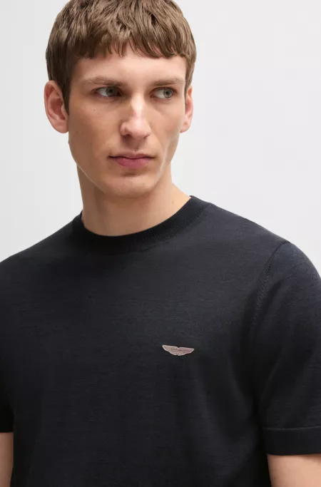 BOSS x ASTON MARTIN knit T-shirt in silk and cotton