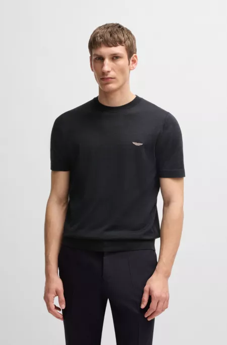BOSS x ASTON MARTIN knit T-shirt in silk and cotton