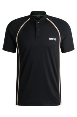 Active slim-fit polo shirt super-stretch mesh