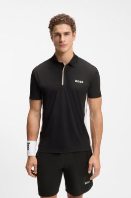 Polo deportivo Paddy slim fit, Negro