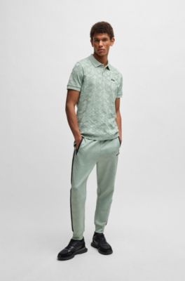 Polo de algod&oacute;n con jacquard circular, Cal