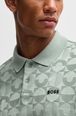 Polo de algod&oacute;n con jacquard circular, Cal