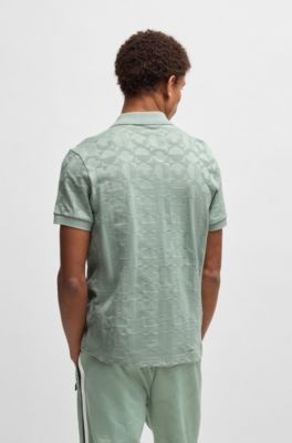 Polo de algod&oacute;n con jacquard circular, Cal