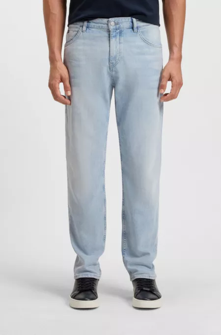 Maine regular-fit jeans in blue mechanical-stretch denim