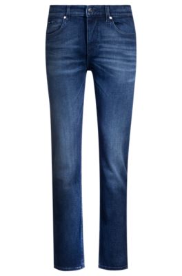 Jean Slim Delaware en denim stretch bleu fonc&eacute;, Bleu fonc&eacute;